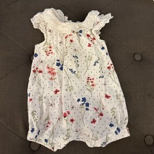 Floral Lace Baby Romper